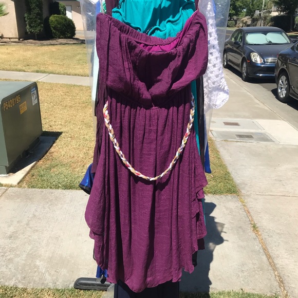 Strapless purple dress - Picture 2 of 2